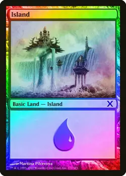 Island (Version 370) FOIL 10th Edition PLD Basic Land MAGIC MTG CARD ABUGames - Image 1