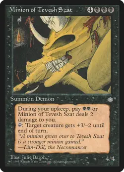 Minion of Tevesh Szat Ice Age NM Black Rare MAGIC THE GATHERING CARD ABUGames - Image 1