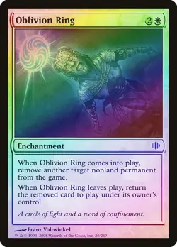 Oblivion Ring FOIL Shards of Alara PLD White Common MAGIC MTG CARD ABUGames - Image 1