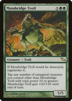 Mossbridge Troll Shadowmoor HEAVILY PLD Green Rare MAGIC GATHERING CARD ABUGames - Image 1