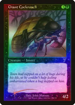 Giant Cockroach FOIL 7th Edition PLD Black Common MAGIC MTG CARD ABUGames - Image 1
