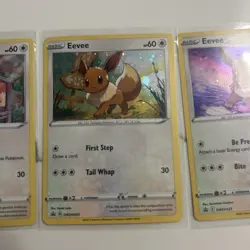 Eevee SWSH095,127, and 175 SWSH: Sword & Shield Promo Cards Holo - Image 3