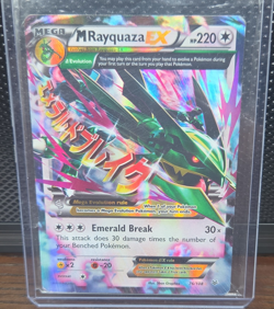 Pokemon M Rayquaza EX Roaring Skies Ultra Rare Full Art Holo Card 76/108 220 HP - Image 1