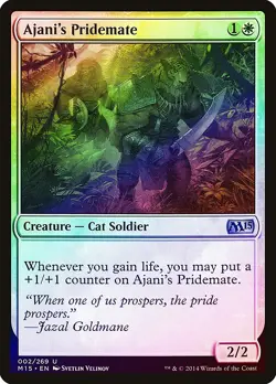 Ajani's Pridemate FOIL Magic 2015 / M15 PLD White Uncommon MTG CARD ABUGames - Image 1