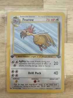 Pokemon Fearow Jungle 1st Edition Uncommon 70 HP Stage 1 36/64 1999 Card - Image 1