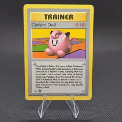 Pokemon Clefairy Doll Base Set Rare 1st edition 10 HP Card 70/102 English - Image 1