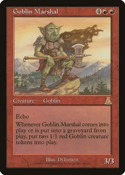 Goblin Marshal Urza's Destiny HEAVILY PLD Red Rare MAGIC GATHERING CARD ABUGames - Image 1