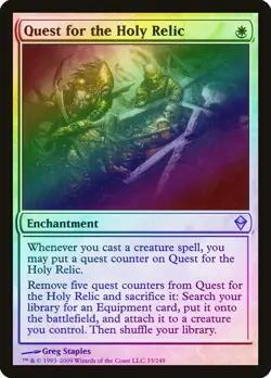 Quest for the Holy Relic FOIL Zendikar PLD White Uncommon MAGIC CARD ABUGames - Image 1