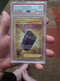 Suspicious Food Tin 080/073 Secret Rare Gold 2020 Pokemon Champion's Path - Image 1