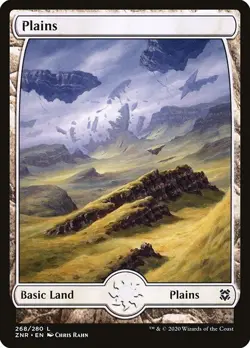 Lot of 20x Plains #268- ZNR Zendikar Rising- MTG Magic FOIL FULL ART Land NM - Image 1