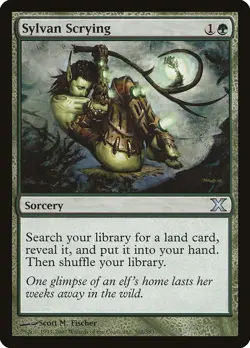 Sylvan Scrying 10th Edition NM Green Uncommon MAGIC GATHERING CARD ABUGames - Image 1