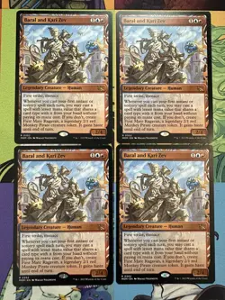 (x4) MTG Baral and Kari Zev #0302 Showcase Rare March of the Machine (MOM) - Image 2