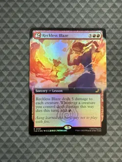 MTG Reckless Blaze #0197 Foil Ext. Rare Avatar: The Last Airbender: E-L (TLE) - Image 1