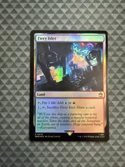 MTG Fiery Islet #0278 Foil Rare Universes Beyond: Doctor Who (WHO) - Image 1