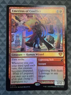 MTG Emeritus of Conflict #0113 Foil Mythic Secrets of Strixhaven (SOS) - Image 2