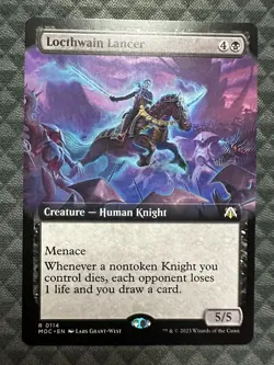 (x2) MTG Locthwain Lancer #0114 Extended Art Rare Commander: MOM (MOC) - Image 4