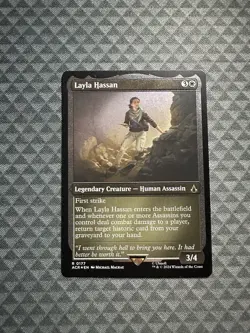 MTG Layla Hassan #0177 Foil Etched R Universes Beyond: Assassin’s Creed (ACR) - Image 1