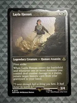 MTG Layla Hassan #0177 Foil Etched R Universes Beyond: Assassin’s Creed (ACR) - Image 2