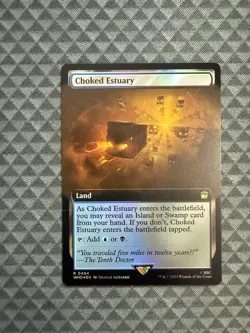 MTG Choked Estuary #0484 Foil Extended Art Rare UB: Doctor Who (WHO) - Image 1