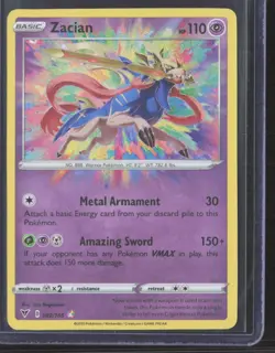 2020 Pokemon Zacian Amazing Rare Vivid Voltage 082/185 NOCO - Image 1
