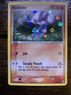 Pokemon TCG Meditite EX Hidden Legends 66/101 Holo Common Nm - Image 2