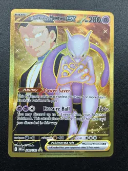 Pokemon TCG Team Rockets Mewtwo EX 240/182 Full Art Destined Rivals English - Image 1