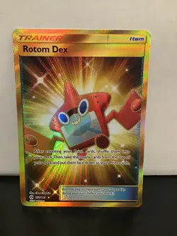 Rotom Dex 159/149 Pokemon Sun & Moon Full Art Secret Rare Gold Holo - Image 1