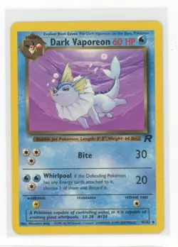Pokemon Team Rocket #45/82 Dark Vaporeon - Image 1