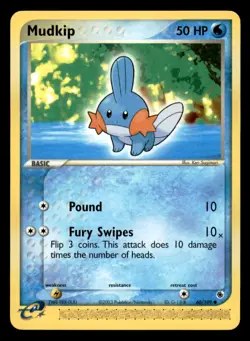 Mudkip 60/109 Common Ruby & Sapphire Pokemon Near Mint - Image 1