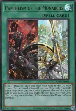 Yugioh Asian-English Pantheism of the Monarchs CR08-AE065 Ultra Rare - Image 1