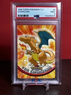 1999 Topps Pokemon T.V - Charizard - #6 MINT Graded PSA 9 - Image 1