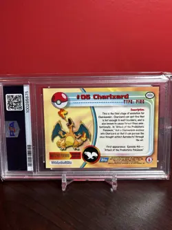 1999 Topps Pokemon T.V - Charizard - #6 MINT Graded PSA 9 - Image 2