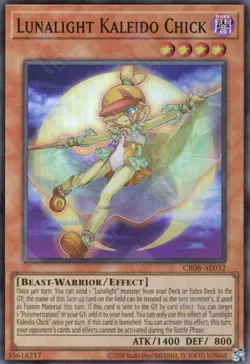 Yugioh Asian-English Lunalight Kaleido Chick CR08-AE032 Super Rare - Image 1