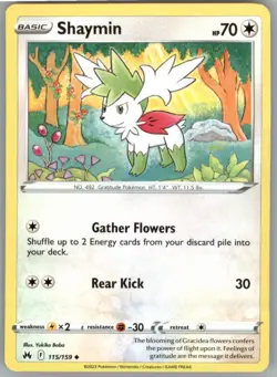 SHAYMIN Uncommon Pokemon Basic #115/159 Crown Zenith - Image 1