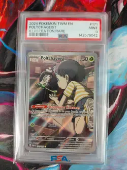 Pokemon Slab PSA 9 Poltchageist 171 Twilight Masquerade Illustration Rare IR - Image 1