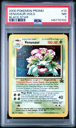 Venusaur Black Star Promo Holo 13/53 Pokemon WoTC - (PSA 7) / NM - Image 2