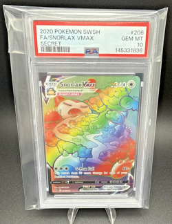 Pokemon Snorlax VMAX (Secret) 206/202 Swsh01: Sword & Shield PSA 10 - Image 1