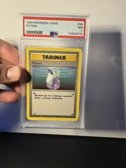 PSA 7 1999 Pokemon Base Set Potion 94/102 WOTC Vintage Graded Common - Image 1