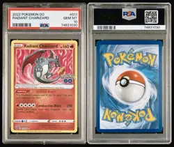 2022 Pokemon GO Radiant CHARIZARD #011 Holo Rare PSA 10 GEM MINT 💎 - Image 3