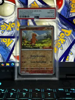 Charmander ( Gamestop Promo ) PSA 8 #4 Pokemon Scarlet & Violet 151 - Image 1