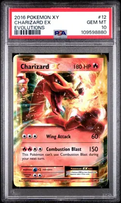 2016 POKEMON XY EVOLUTIONS #12 CHARIZARD EX PSA 10 - Image 1