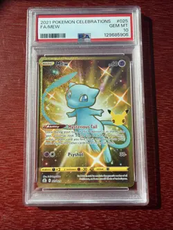 Pokemon Celebrations Gold Mew Full Art #25 PSA Gem Mint 10 - Image 1