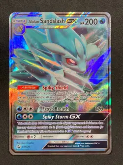 Alolan Sandslash GX - SM236 Holo Promo Sun & Moon Promo Pokemon Light Play - Image 1