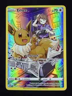 Pokemon Eevee Ultra Rare SWSH09: Brilliant Stars Trainer Gallery TG11/TG30 Holo - Image 1