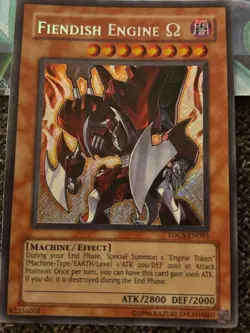 Yugioh 1x Fiendish Engine Omega Secret Rare TDGS-EN095 The Duelist Genesis NM - Image 2