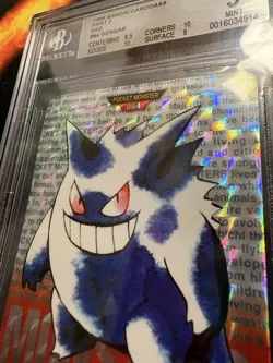 1996 Japanese Bandai Carddass Vending Gengar Prism #94 BGS 9 MINT Pokemon PSA - Image 3