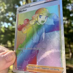 Pokemon TCG Worker (Secret) 209/195 Swsh12: Sword & Shield - Silver Tempest Holo - Image 2