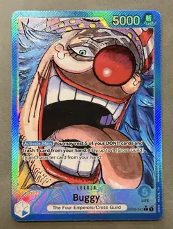 ONE PIECE TCG: Buggy OP09-042 Leader Parallel Alt Art - Image 1