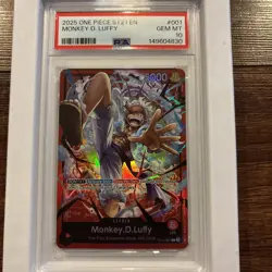 Monkey D. Luffy Leader ST21-001 Starter Deck Gear 5 2025 Foil LOW POP!!! PSA 10 - Image 1
