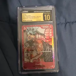 CGC 10 One Piece CCG Franky Uncommon Foil OP01-021 Alternate Art Parallel - Image 1